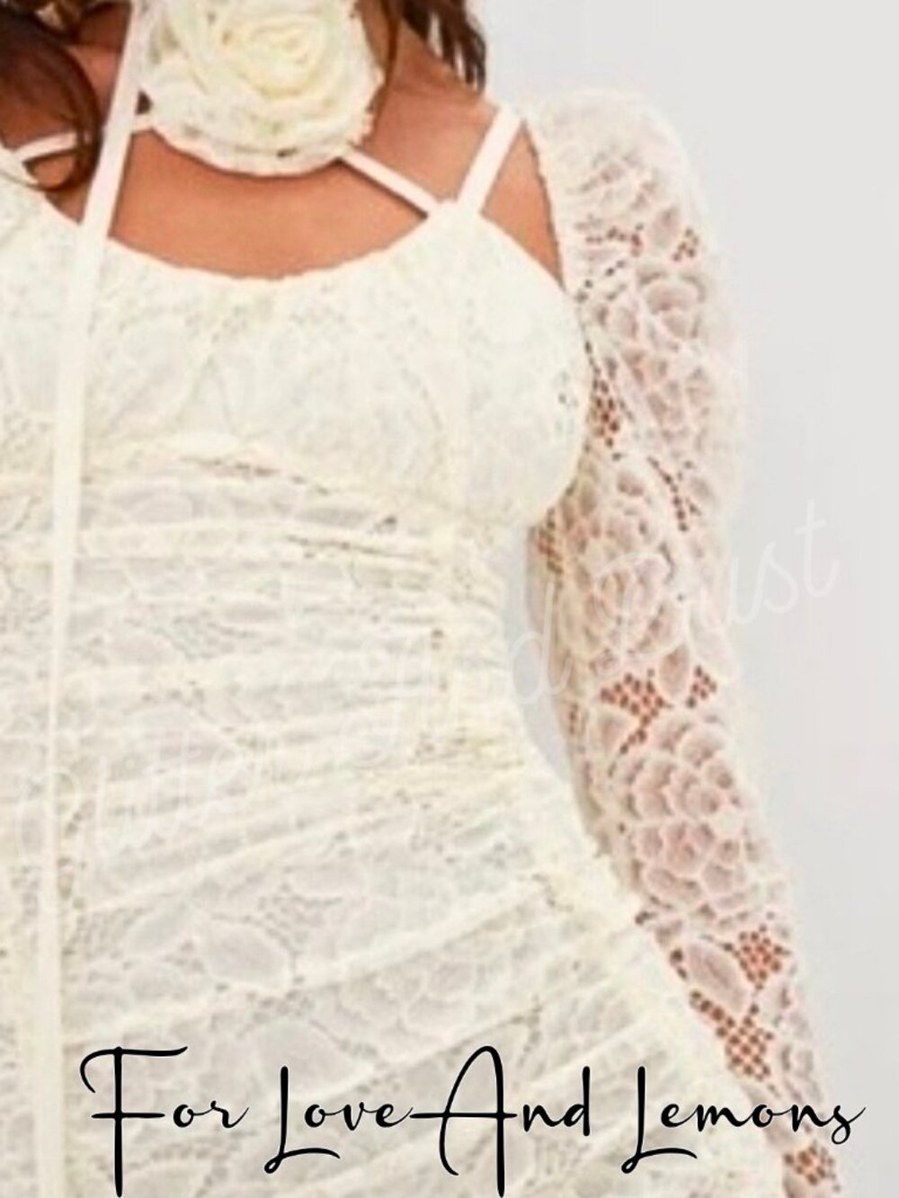 For Love And Lemons Belladonna Lace Mini Dress